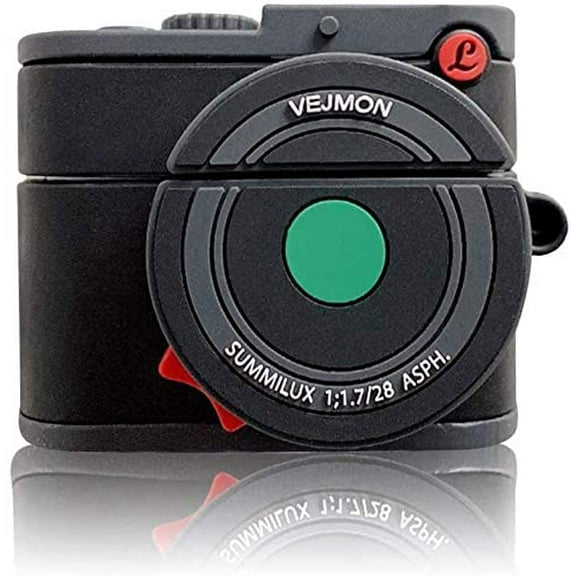 Retro Camera Airpods Pro Case, 3D Cartoon Soft Silicone Protective Cool Airpods Pro Cover with Keychain (Camera Black, AirPods Pro)