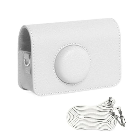 Retro Camera Bag Protective Covers for H35 501F PU Case Adjustable Shoulder Strap Solid Color Carry Case