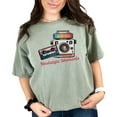 thumbnail image 1 of Retro Camera Cassette Tape Graphic Tee, Vintage Nostalgia T-Shirt, 80s 90s Music Lover Gift, Hipster Fashion Apparel, Cool Graphic Print, Moss Comfort Colors T-Shirt, 2XL, 1 of 1