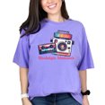 thumbnail image 1 of Retro Camera Cassette Tape Graphic Tee, Vintage Nostalgia T-Shirt, 80s 90s Music Lover Gift, Hipster Fashion Apparel, Cool Graphic Print, Violet Comfort Colors T-Shirt, Medium, 1 of 1