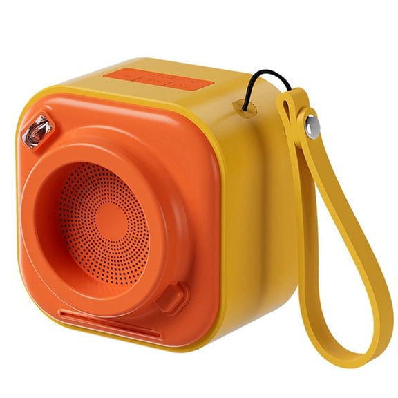 Retro Camera Shape Bluetooth Speaker Wireless Mini Portable Outdoor Subwoofer Yellow