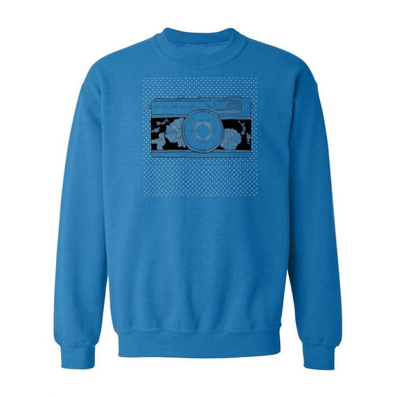 Retro Camera With Flower Design Sweatshirt Women -Image by Shutterstock, Female Large