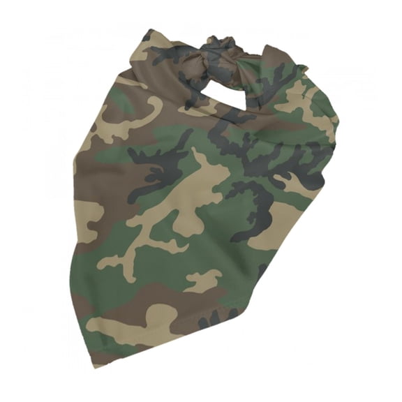 Retro Camouflage Pattern Dog Bandana Adjustable Dog Bib Scarf Handkerchief For Large Medium Small Dogs Cats Pets