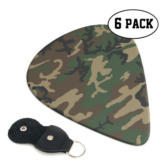 Retro Camouflage Pattern Guitar Picks for Guitar Bass Music Instruments Women Men Guitar Picks