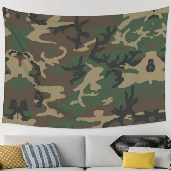 Retro Camouflage Pattern Tapestry Bedroom Living Room Tapestry Room Decorative Aesthetic Tapestries (90 In * 60 In)