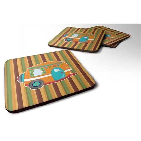 Retro Camper Foam Coasters - Set of 4