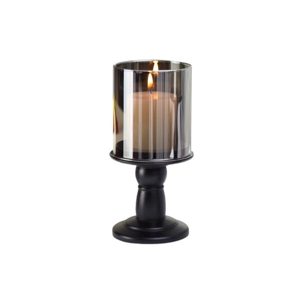 Retro Candlestick Ornaments Black Roman Column Base Candle Holder Light Luxury Decoration