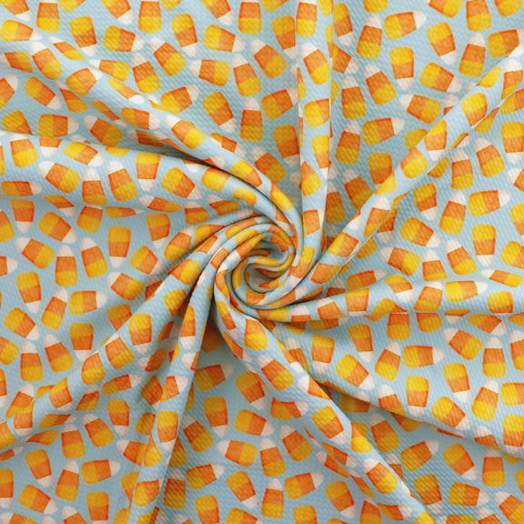 Retro Candy Corn Mineral Blue Bullet Fabric 6" Strip