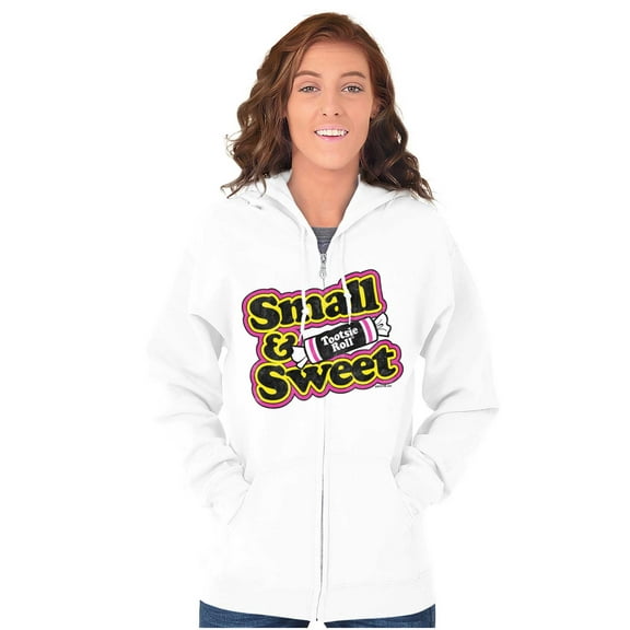 Retro Candy Small Sweet Tootsie Roll Zip Hoodie Sweatshirt Women Brisco Brands M