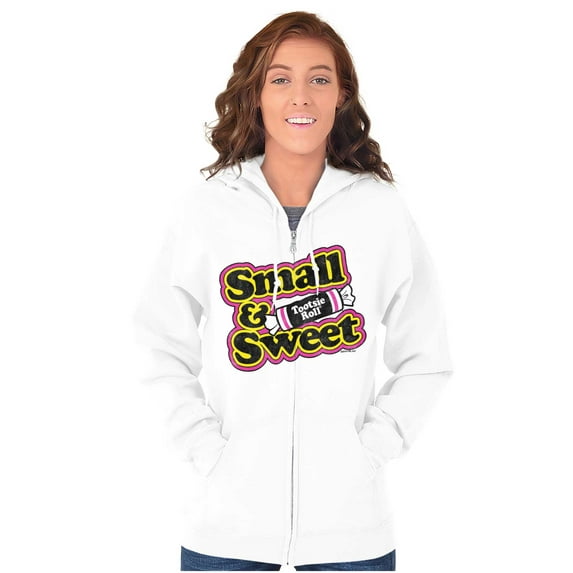 Retro Candy Small Sweet Tootsie Roll Zip Hoodie Sweatshirt Women Brisco Brands X