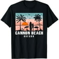thumbnail image 1 of Retro Cannon Beach Oregon Vintage Surfing T-Shirt, 1 of 3