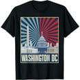 thumbnail image 1 of Retro Capitol Hill Washington DC American Flag 4th Of July T-Shirt, 1 of 3