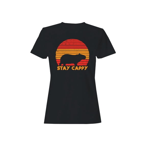 Retro Capybara Sunset Women's T-shirt