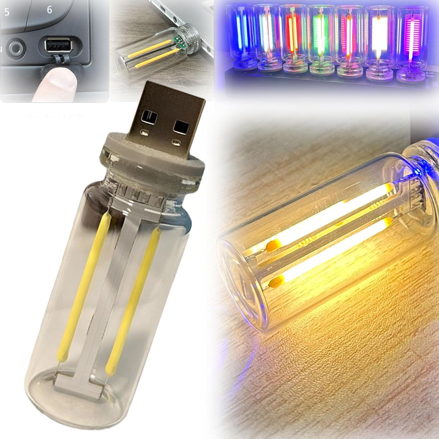 Retro Car Lamps, Retro-Inspired Interior Mood Lamps, Car USB Light Bulb ...