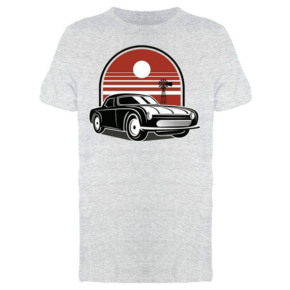 Retro Car With Sunset T-Shirt Men -Image by Shutterstock, Male 3X-Large
