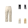 thumbnail image 1 of Retro Cargo Pants, Straight Loose Fit Multi-Pockets, Mid Rise Long Crotch Outdoor Casual Trousers, 1 of 5