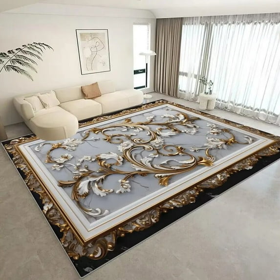 Retro Carpets Living Room European Luxury Decoration Rug Sofa Chair Side Large Area Rugs Rooms Decor Soft Mat alfombra para sala