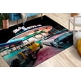 thumbnail image 1 of Retro Cars Rug, Indoor Rug, Floor Rugs, Vintage Drive In Scenery Rugs, Gift For Him Rugs, Car Rug, Dining Room Rug, 3D Printeds Rugs, 2.6'x9.2' - 80x280 cm, 1 of 8