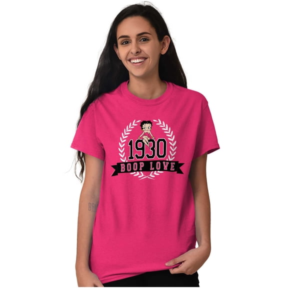 Retro Cartoon Betty Boop Love 1930 Women Plus Size Graphic Tee Tees Brisco Brands 3X