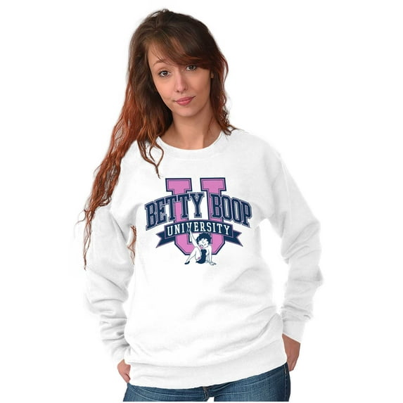Retro Cartoon Betty Boop University Women Plus Size Sweatshirt Brisco Brands 2X
