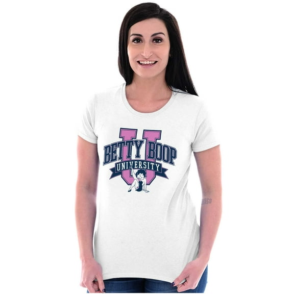 Retro Cartoon Betty Boop University Women's T Shirt Ladies Tee Brisco Brands X