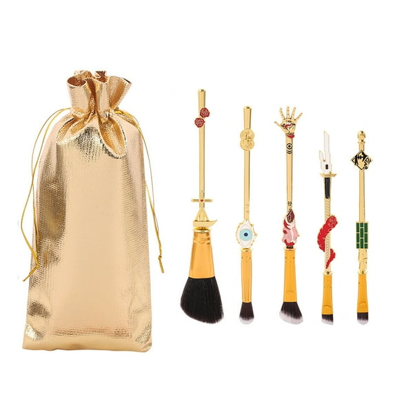 Retro Cartoon Design Makeup Brush Set for Eyeshadow Concealer Foundation Blusher Women Cosmetic Tools