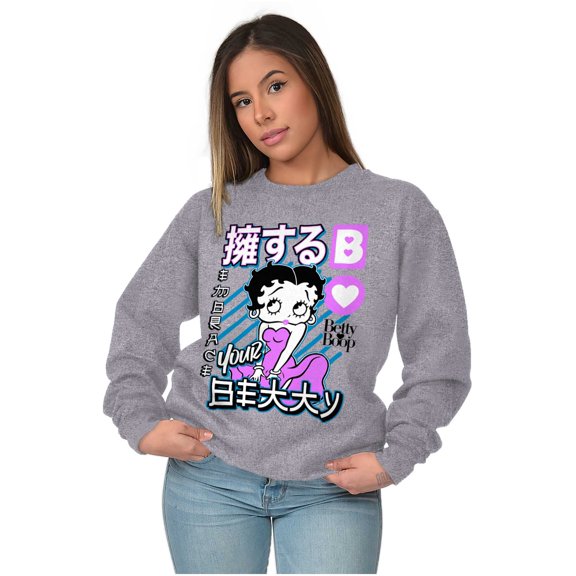 Retro Cartoon Embrace Your Betty Women Crewneck Sweatshirt Brisco Brands L