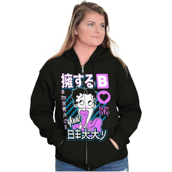 Retro Cartoon Embrace Your Betty Women Plus Size Zipper Hoodie Brisco Brands 3X