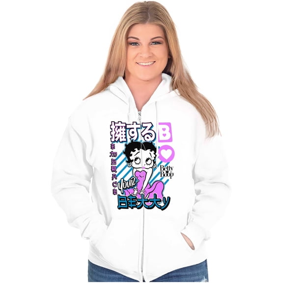Retro Cartoon Embrace Your Betty Zip Hoodie Sweatshirt Women Brisco Brands X