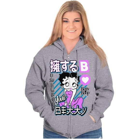 Retro Cartoon Embrace Your Betty Zip Hoodie Sweatshirt Women Brisco Brands X