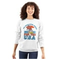 thumbnail image 1 of Retro Cartoon Head Over Heels for USA Sweatshirt for Men or Women Brisco Brands L, 1 of 6