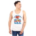 thumbnail image 1 of Retro Cartoon Head Over Heels for USA Unisex Plus Size Tank Top Brisco Brands 2X, 1 of 5