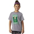 thumbnail image 1 of Retro Cartoon St Paddys Sassy Lassy Girls Kids T Shirt Tees Teen Brisco Brands X, 1 of 5