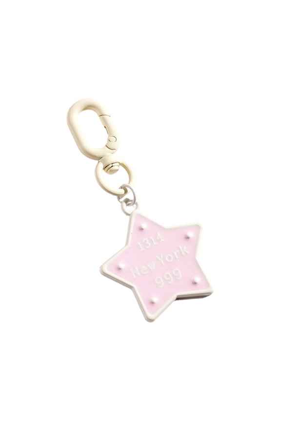 Retro Cartoon Star Heart Keychain Unique Star Heart Resin Design Sturdy Decorative Ornament For Home Decors