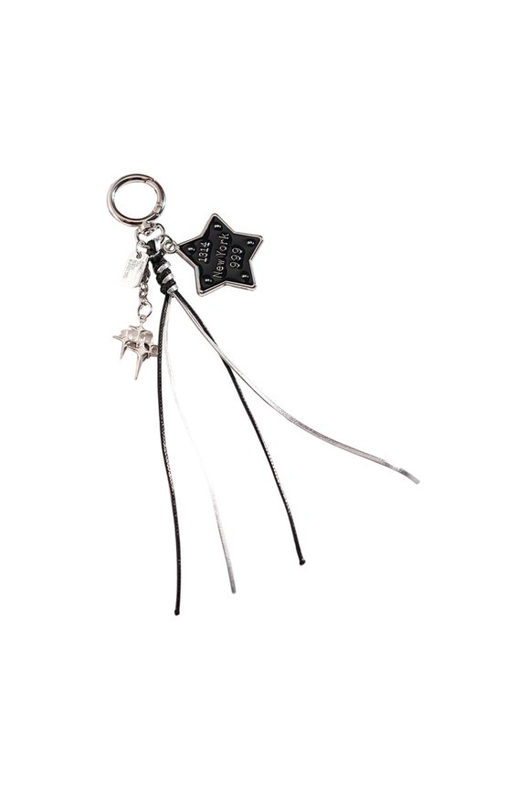 Retro Cartoon Star Heart Keychain Unique Star Heart Resin Design Sturdy Decorative Ornament For Home Decors