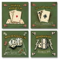 thumbnail image 1 of Retro Casino Game Sign; Dominoes, Texas Hold 'Em, Black Jack and High Roller; Four 12x12 Poster Prints, 1 of 1