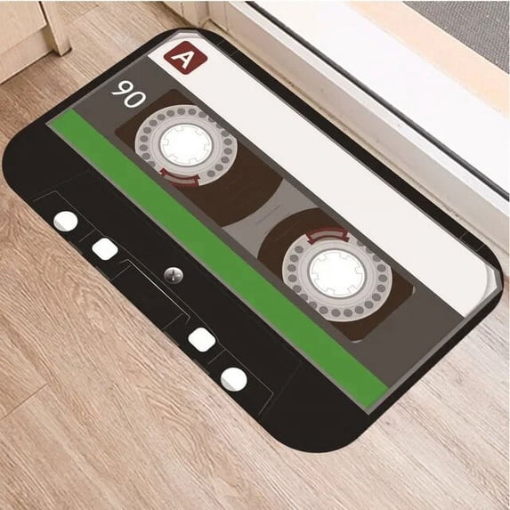 Retro Cassette Music Tape Entrance Doormat Home Decor Non-Slip Bathroom Floor Mat Carpet for Living Room Balcony Long Carpet
