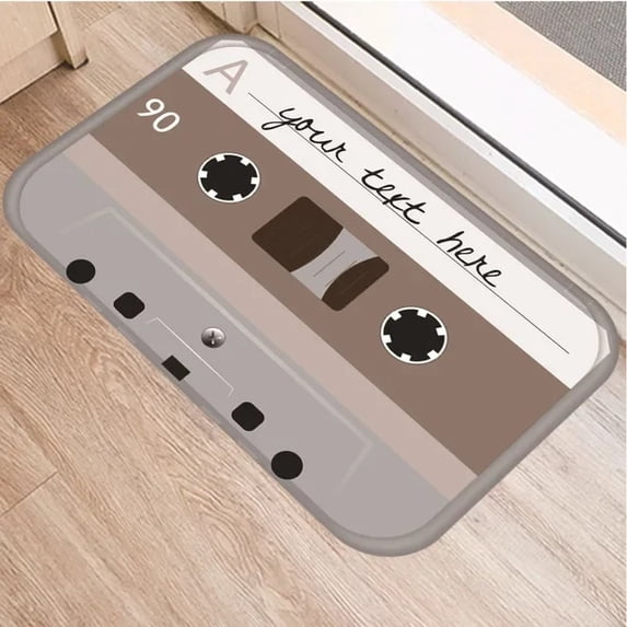 Retro Cassette Music Tape Entrance Doormat Home Decor Non-Slip Bathroom Floor Mat Carpet for Living Room Balcony Long Carpet
