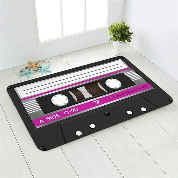 Retro Cassette Music Tape Floor Mat Multiple Choice Funny Entrance Door Mat Living Room Kitchen Non-Slip Carpet Bathroom Doormat