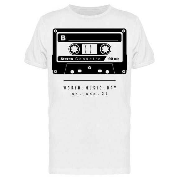 Retro Cassette   T-Shirt Men -Image by Shutterstock, Male Small