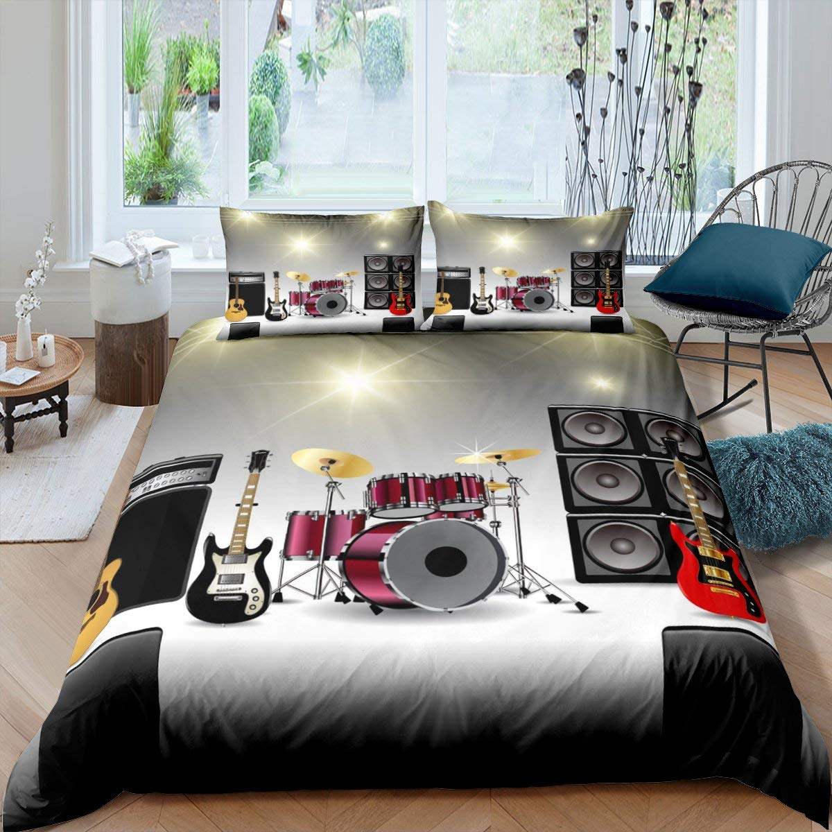 Retro Cassette Tape Duvet Cover Set Disco Night Bedding Sets Party