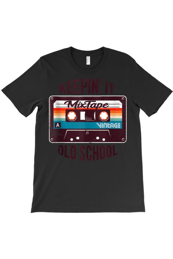 Retro Cassette Tape Funny Old School Hip Hop Stocking Stuffer Graphic T-Shirt - Everyday Gift G3866, Up to 5XL