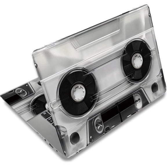 Retro Cassette Tape Laptop Skin Decal Realistic Tape Laptops Skin Sticker Notebook Protector 12 13 13.3 14 15 15.4 15.6 Inches Vinyl Cover Removable Waterproof Personalized Art Decal for DIY