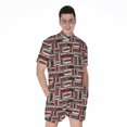 thumbnail image 1 of Retro Cassette Tape Pattern Short Sleeve Men'S Rompers Casual Summer Jumpsuits Outfit, 1 of 4