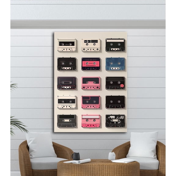 Retro Cassette Wall Art, Vintage Music Print, 80s Mixtape Decor, Colorful Audio Tape Poster, Teen Room Wall Art,Music Lovers, Size 8x12 UNFFRAMED F03.1.8l1354