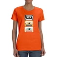 thumbnail image 1 of Retro Cassettes Art Shaped T-Shirt Women -Smartprints Designs, Female XX-Large, 1 of 4