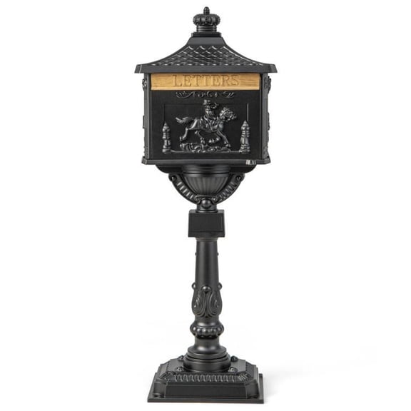 Retro Cast Aluminum Mailbox with Baffle Door Security Postal Letter Box