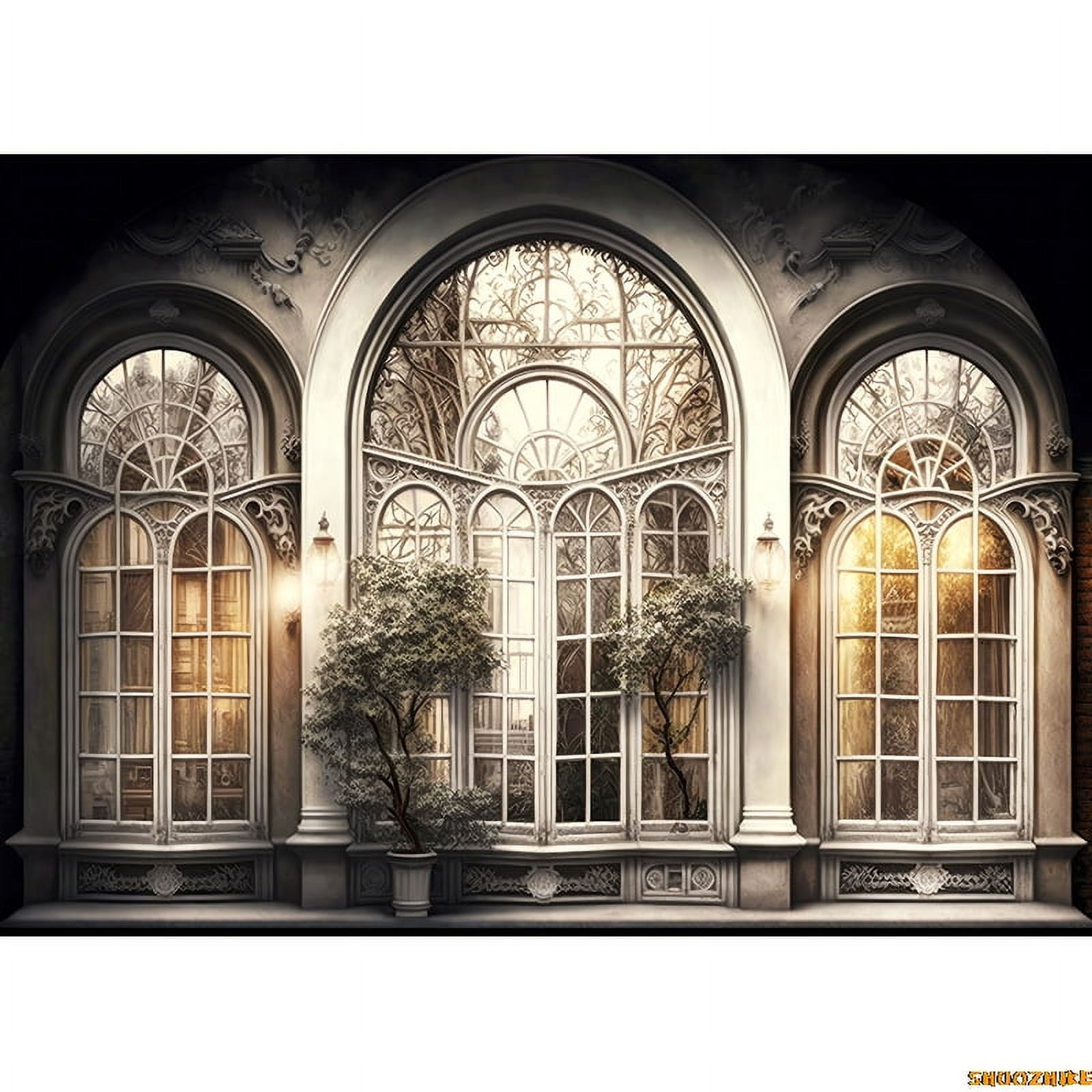 Retro Castle Theme Photography Backdrops Props Vintage Theater Opera ...