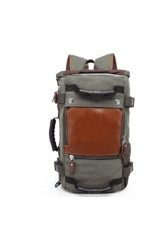 Retro Casual Korean Large Capacity Backpack Men's Backpack Multifunction Travel Casual Backpack,Green