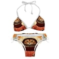 thumbnail image 1 of Retro Cat Chic Bikini Set with Detachable Sponge & Adjustable Strap | 2-Pack for Versatile Swim Suit Looks, 1 of 6